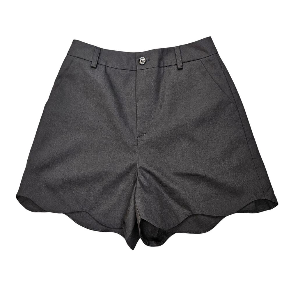 AMBER MADAM TAILORED SHORTS – WOMEN’S LARGE – DARK GRAY – HIGH‑RISE – MINIMALIST